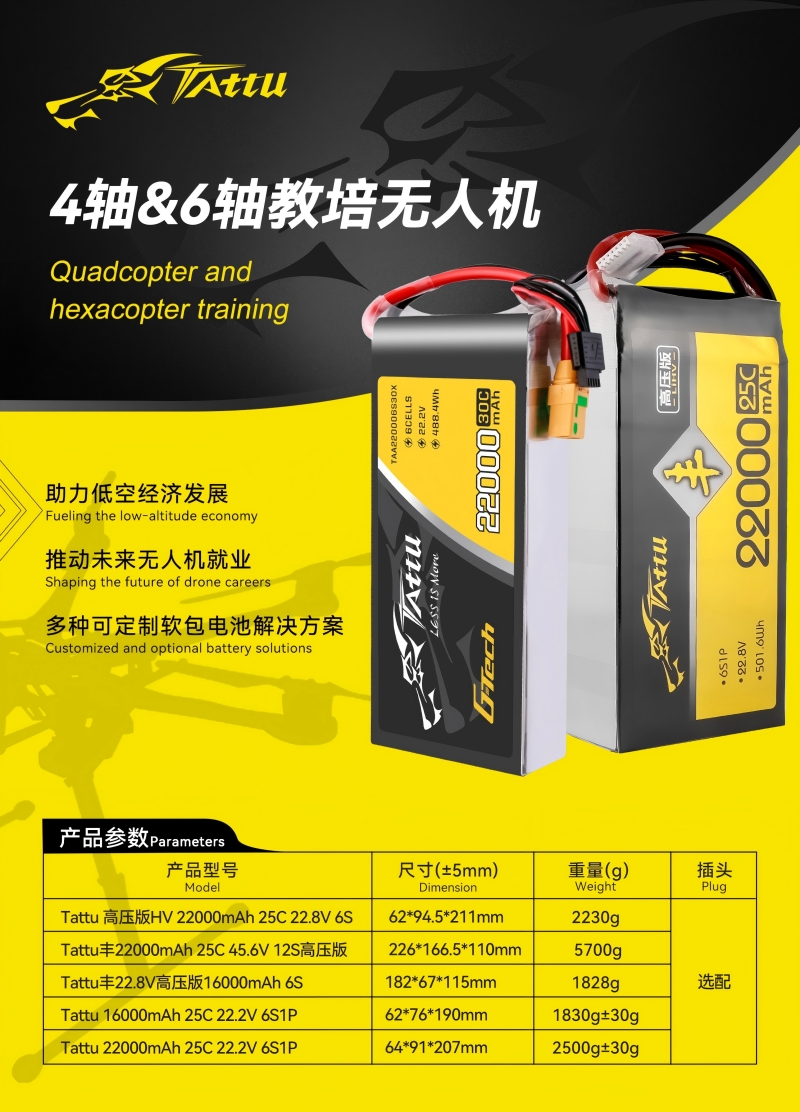 4軸&6軸教培無人機(jī)電池